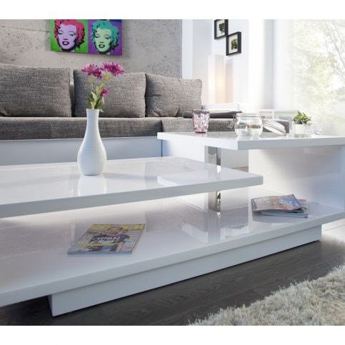 INV Konferenční stolek Boden 100cm bílý - Design4life