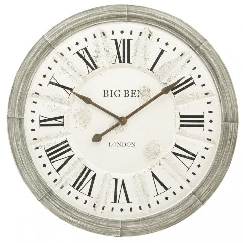 Kovové nástěnné hodiny Big Ben - Ø 100*5 cm Clayre & Eef - LaHome - vintage dekorace
