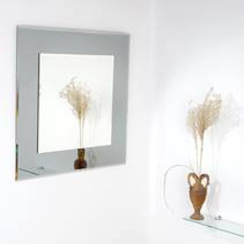 Zrcadlo s fazetou Amirro Tomáš 60x60 cm šedá 701-039 Siko - koupelny - kuchyně