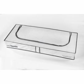 Compactor Nízký textilní úložný box Compactor \"My Friends\"  108 x 45 x15 cm, šedo-bílý