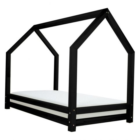Černá jednolůžková postel z borovicového dřeva Benlemi Funny, 80 x 160 cm - Bonami.cz