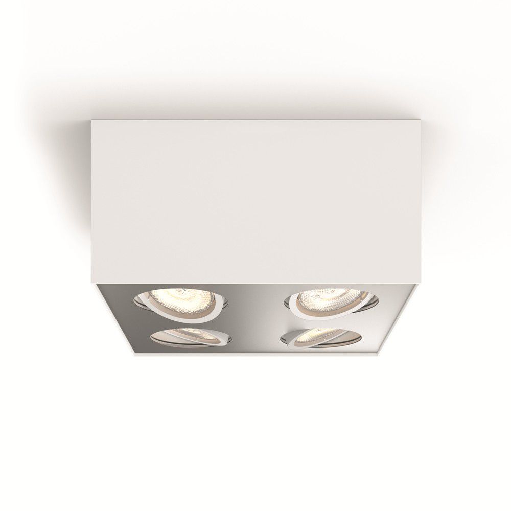 Philips 50494/31/P0 LED stropní bodové svítidlo Box 4x4,5W | 2000lm | 2200-2700K - stmívatelné, EyeComfort, bílá - Dekolamp s.r.o.