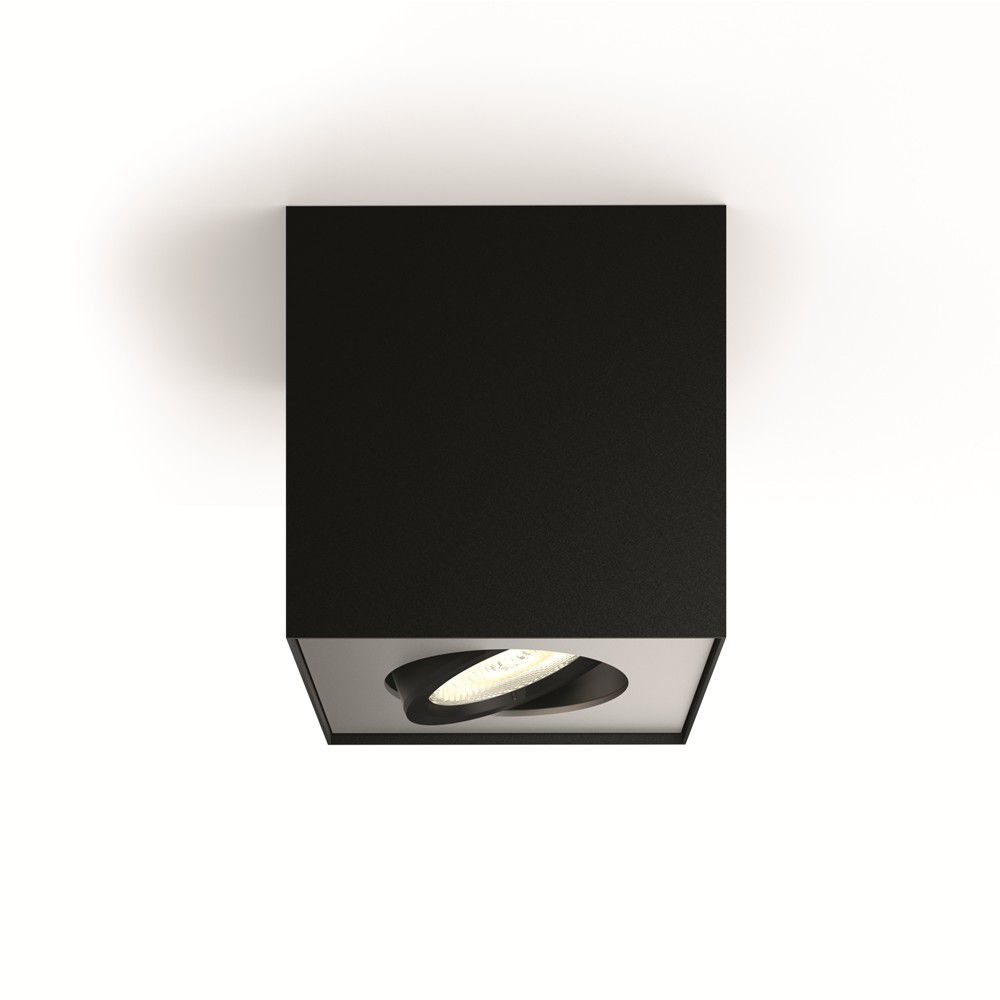 Philips 50491/30/P0 LED stropní bodové svítidlo Box 1x4,5W | 500lm | 2200-2700K - stmívatelné, EyeComfort, černá - Dekolamp s.r.o.