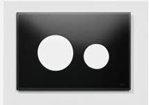 Ovládací tlačítko Tece Loop sklo černá 9240654 - Siko - koupelny - kuchyně