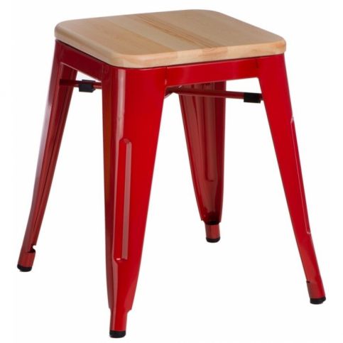 . Stolička France Pine Wood Red, 39x39x45 cm - Alomi Design
