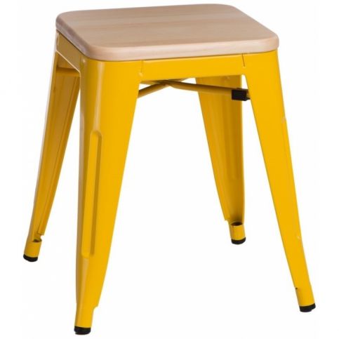 . Stolička France Pine Wood Yellow, 39x39x45 cm - Alomi Design