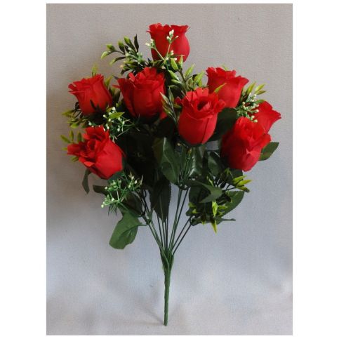 Umělá kytice Růže červená, 43 cm - 4home.cz