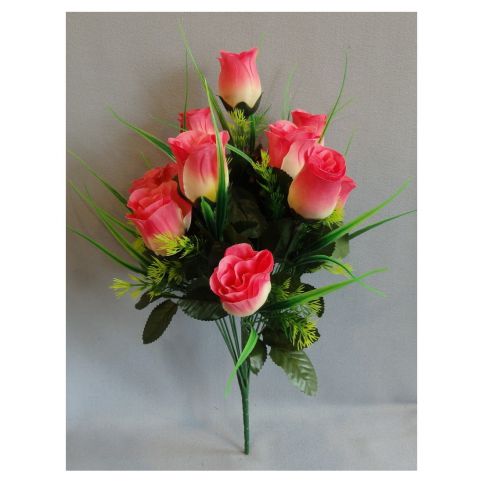 Umělá kytice Růže růžová, 42 cm - 4home.cz