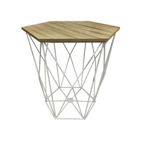 Designový stolek Metal, bílá podnož S200344 CULTY + - Designovynabytek.cz