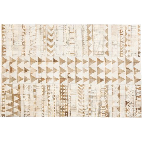 Béžový koberec z pravé hovězí kůže Kare Design Hieroglyphics, 240  x  170 cm - Bonami.cz