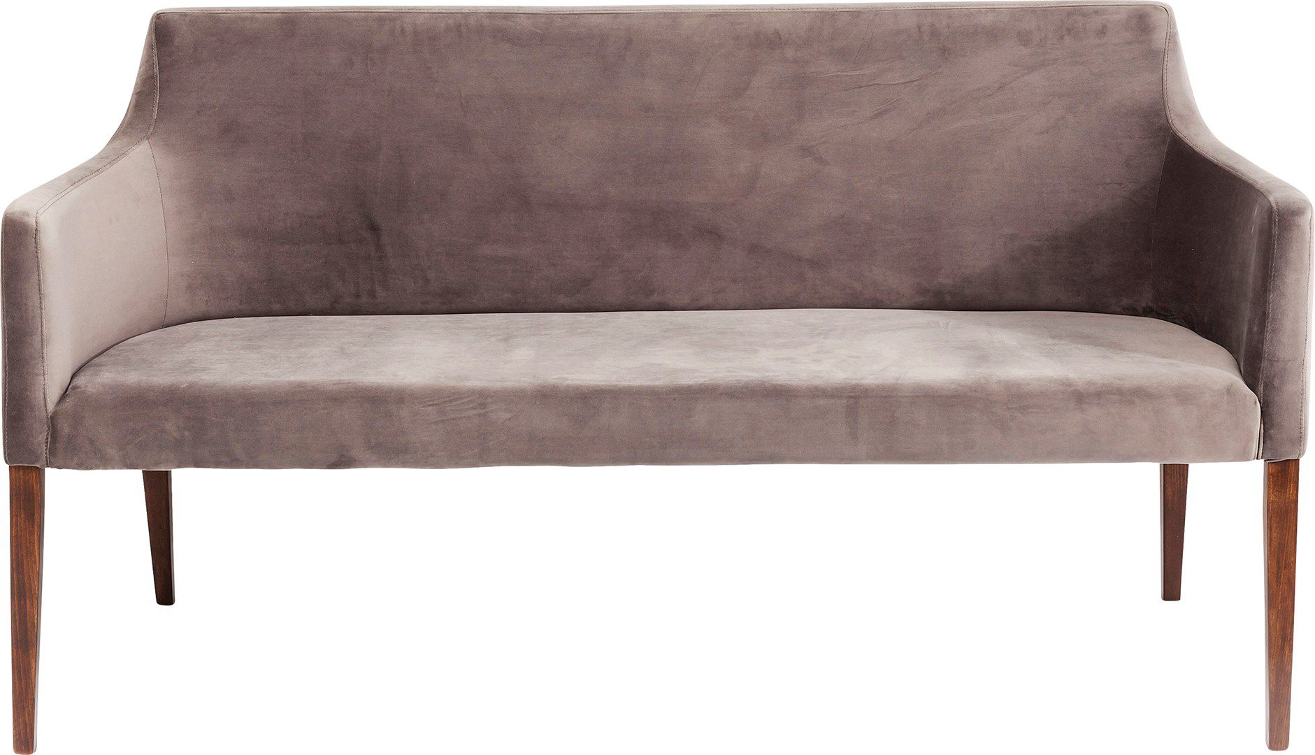 Tmavě šedá čalouněná lavice s opěradlem Mode Velvet - KARE