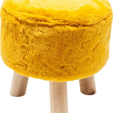 Žlutá stolička Kare Design Sun, ø 32 cm - Bonami.cz