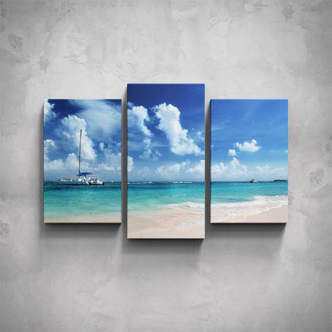 3-dílný obraz - Bílá pláž - PopyDesign - Popydesign
