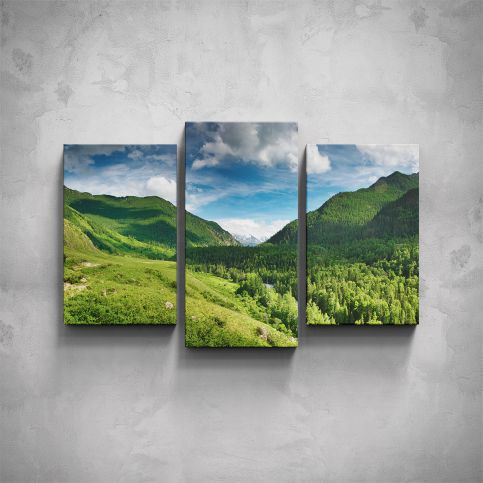 3-dílný obraz - Horské údolí - PopyDesign - Popydesign