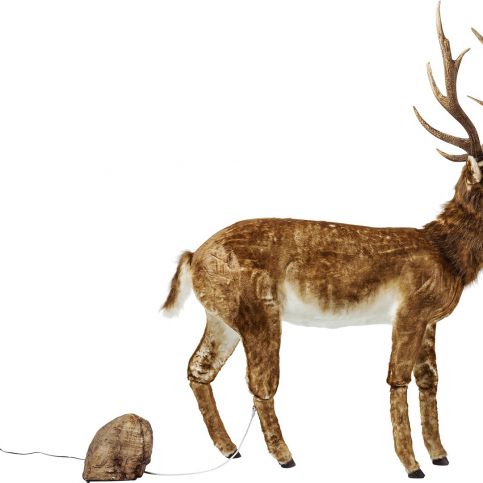 Dekorativní figurka Moving Sound Deer Fur - KARE