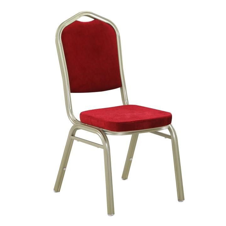 Tempo Kondela Židle ZINA 2 NEW - látka bordo / rám champagne - ATAN Nábytek