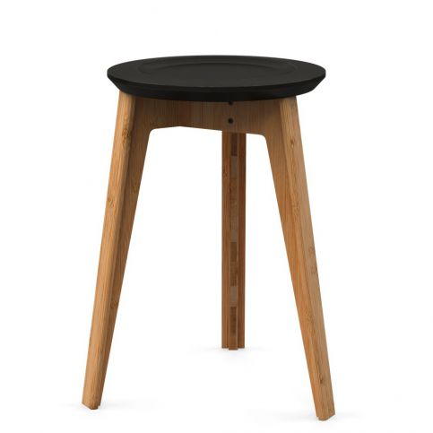 Bambusová stolička s černým sedátkem z bukového dřeva We Do Wood Button - Bonami.cz