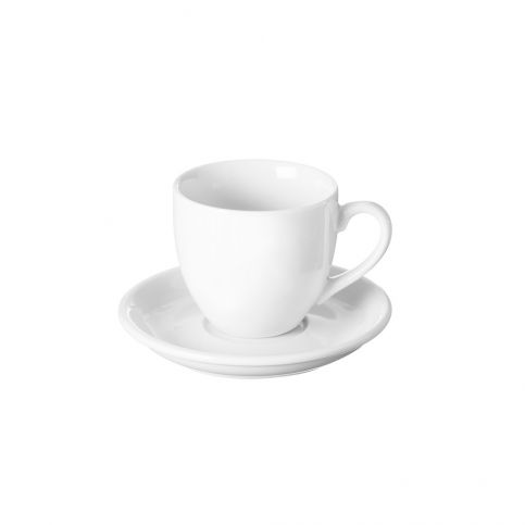 Bílý šálek na espresso s podšálkem Price & Kensington Simplicity, 125 ml - Bonami.cz