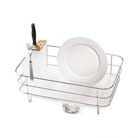 Simplehuman Odkapávač na nádobí, úzký drátěný rám, matná ocel/matný plast, FPP - alza.cz