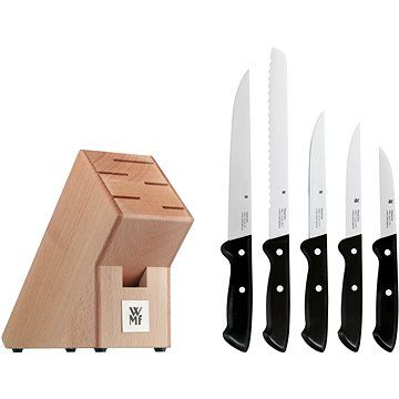 Sada 5 nožů s z nerezová oceli s kuchyňským blokem WMF Cromargan® Classic Line - Chefshop.cz