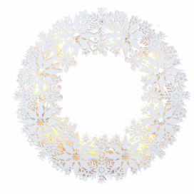 Homein.cz: Závěsný věnec s LED osvětlením STAR TRADING Snowflake, malý