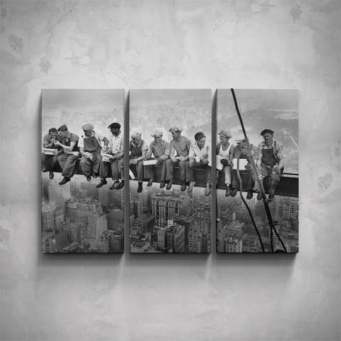 3-dílný obraz - Dělníci na traverze - PopyDesign - Popydesign