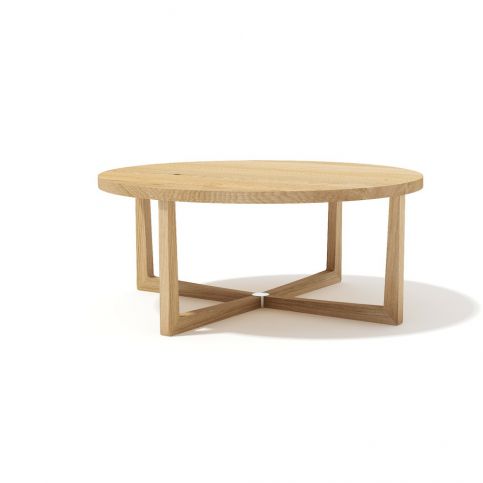 Konfereční stolek z masivního dubového dřeva Javorina Xstar, průměr 90 cm - Bonami.cz