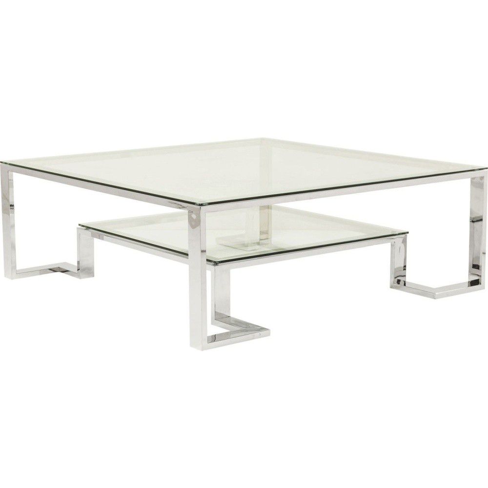 Konferenční stolek Rush 120×120 cm - stříbrný - KARE
