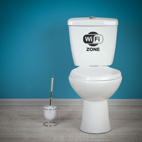Samolepka na WC - WiFi zóna - PopyDesign - Popydesign