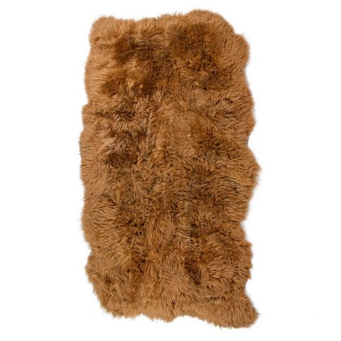 Hnědý kožešinový koberec s dlouhým chlupem Arctic Fur Hanna, 180 x 120 cm - Bonami.cz