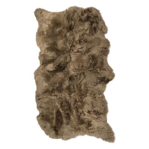 Hnědý kožešinový koberec s dlouhým chlupem Arctic Fur Janna, 180 x 120 cm - Bonami.cz