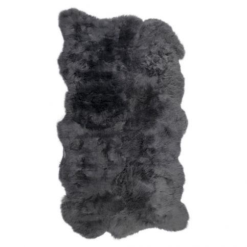 Tmavě šedý kožešinový koberec s dlouhým chlupem Arctic Fur Janna, 180 x 120 cm - Bonami.cz