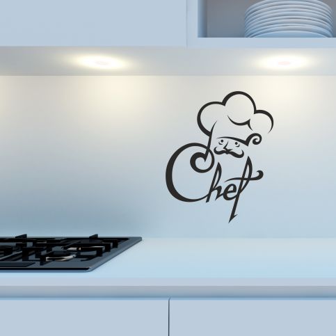 Samolepka na zeď - Chef kuchař (77x95 cm) - PopyDesign - Popydesign