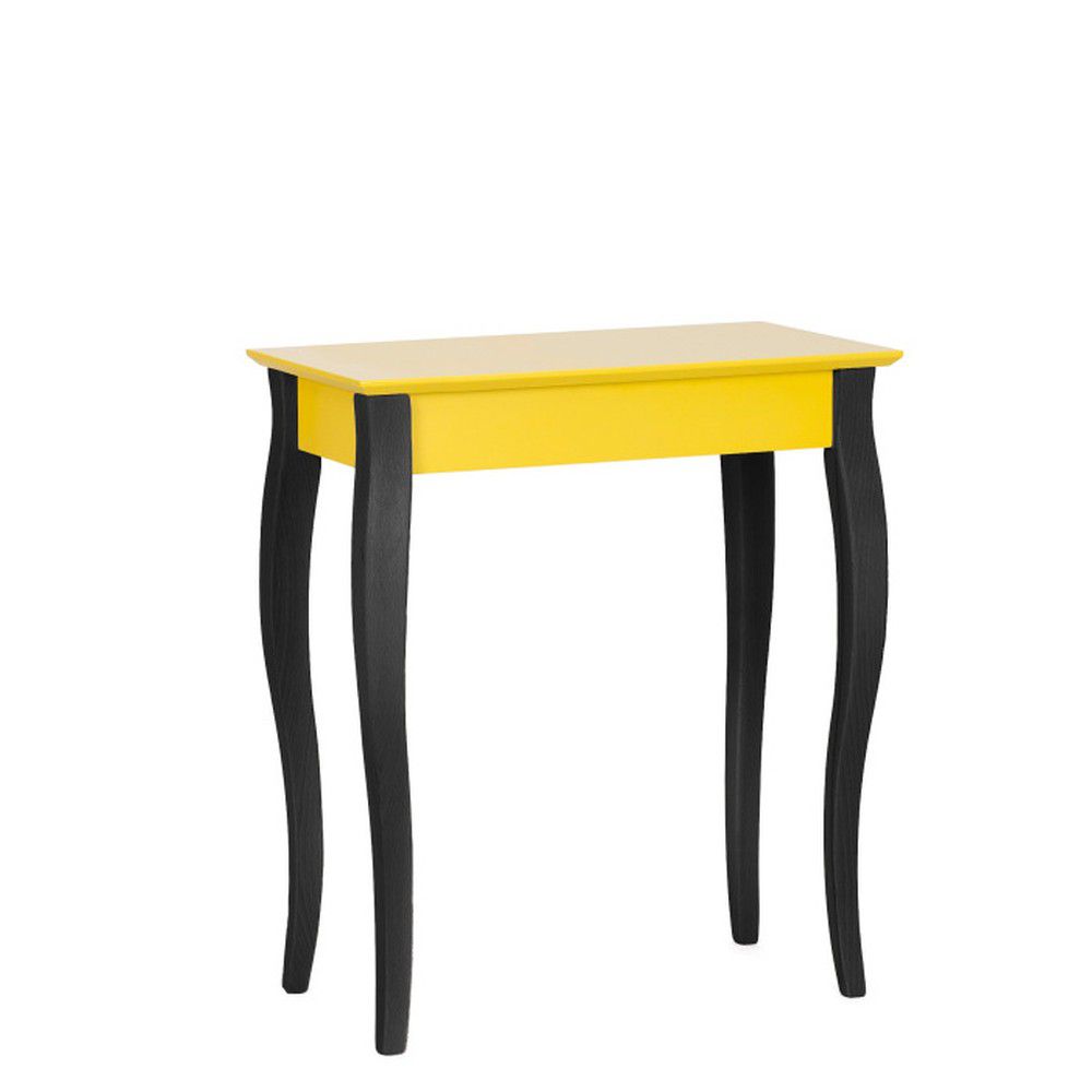 Žlutý konzolový stolek s černými nohami Ragaba Lilo, šířka 65 cm - Bonami.cz