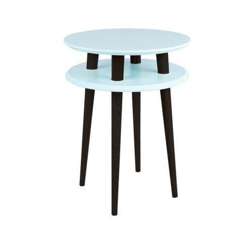 Světle tyrkysový příruční stolek s černými nohami Ragaba UFO, Ø 45 cm - Bonami.cz