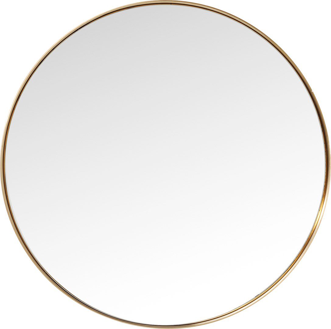 Zrcadlo Curve Round 100 cm - mosazné - KARE