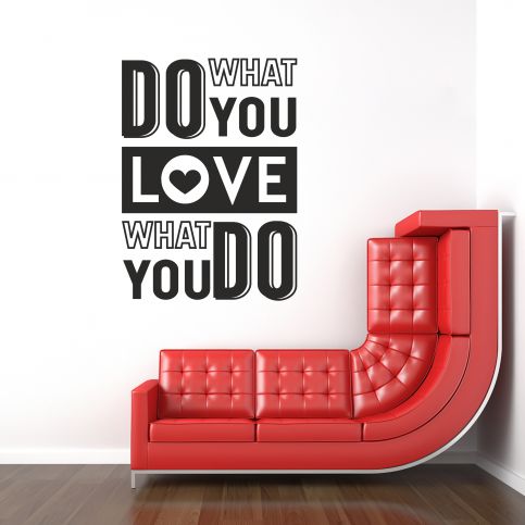 Samolepka na zeď - Nápis What do you Love (43x60 cm) - PopyDesign - Popydesign