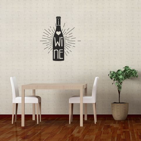 Samolepka na zeď - Wine (55x60 cm) - PopyDesign - Popydesign