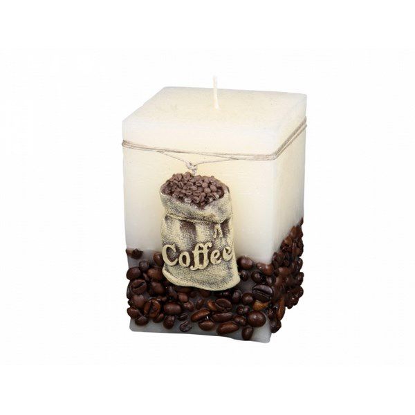 Dekorativní svíčka Coffee Bag béžová, 10 cm - 4home.cz