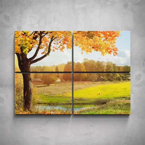 4-dílný obraz - Podzimní příroda - PopyDesign - Popydesign