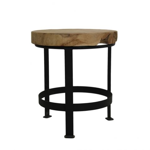 Odkládací stolek s deskou  z teakového dřeva HSM collection Kenet, 35 x 35 cm - Bonami.cz