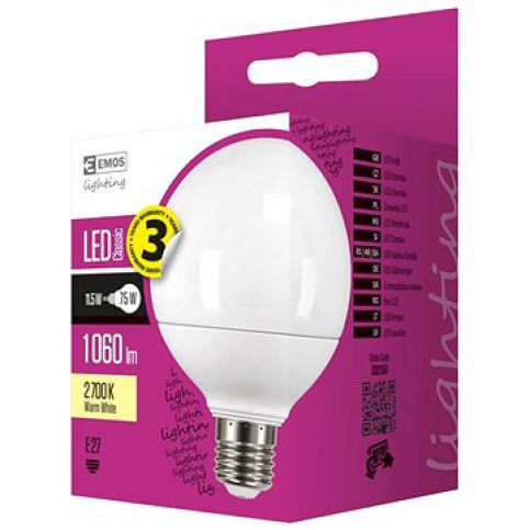 EMOS LED žárovka Classic Globe 11,5W E27 teplá bílá - alza.cz