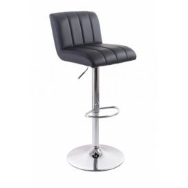 G21 Malea Barová židle black, koženková, prošívaná