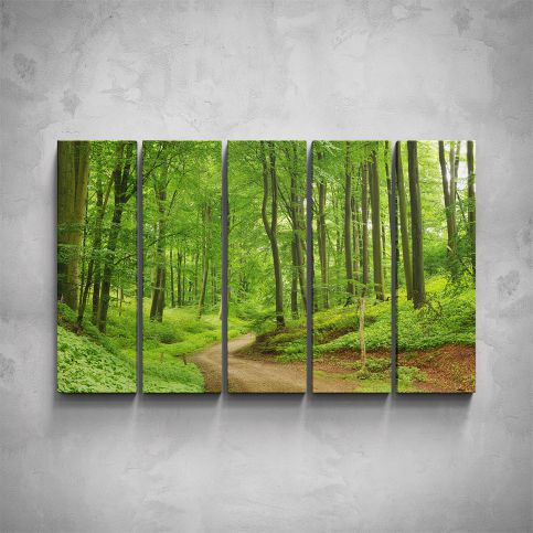 5-dílný obraz - Cesta lesem - PopyDesign - Popydesign