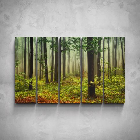 5-dílný obraz - Listnatý les - PopyDesign - Popydesign