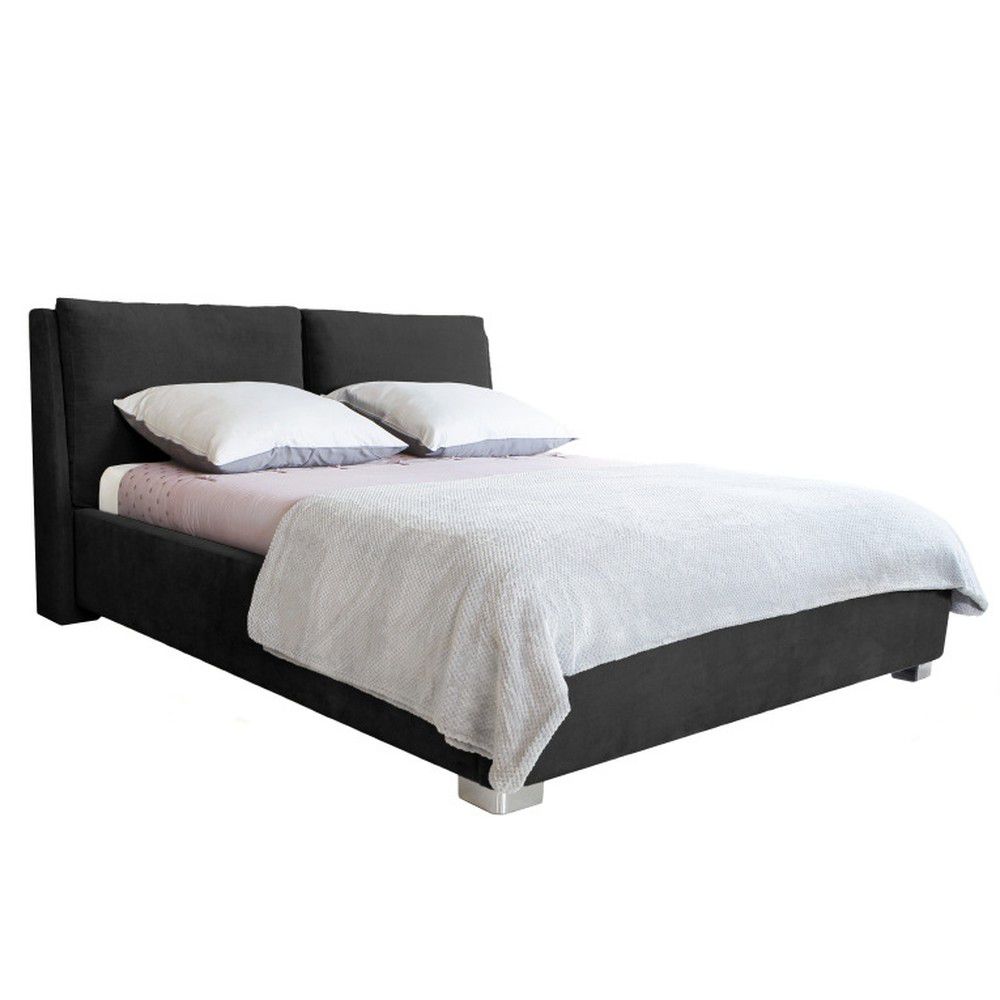 Černá dvoulůžková postel Mazzini Beds Vicky, 180 x 200 cm - Bonami.cz