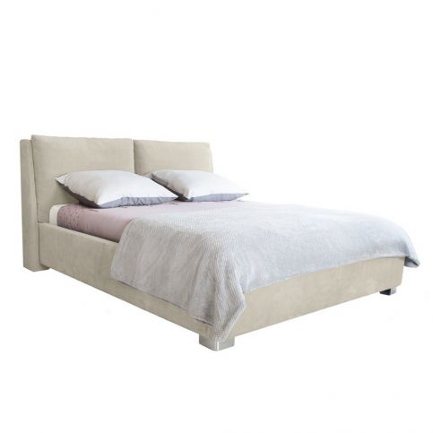 Béžová dvoulůžková postel Mazzini Beds Vicky, 180 x 200 cm - Bonami.cz