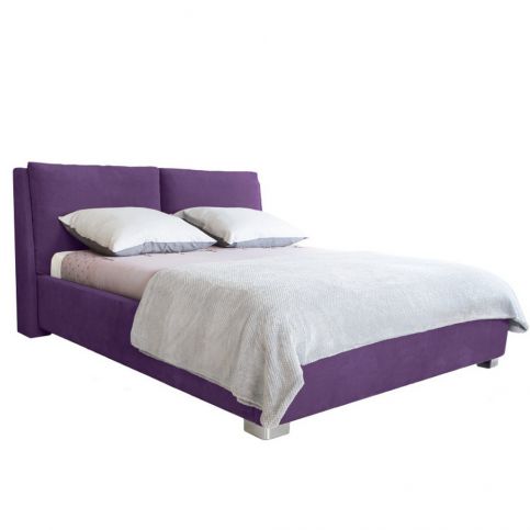 Fialová dvoulůžková postel Mazzini Beds Vicky, 160 x 200 cm - Bonami.cz