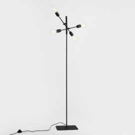 Nordic Design Černá kovová stojací lampa Dogi 4