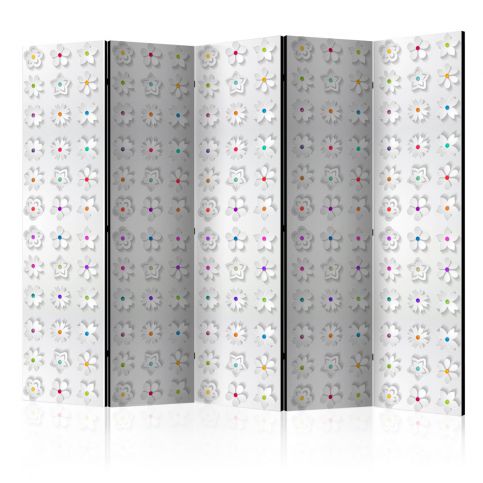 Paraván - Room divider – Colorful flowers II - 225x172 - 4wall.cz